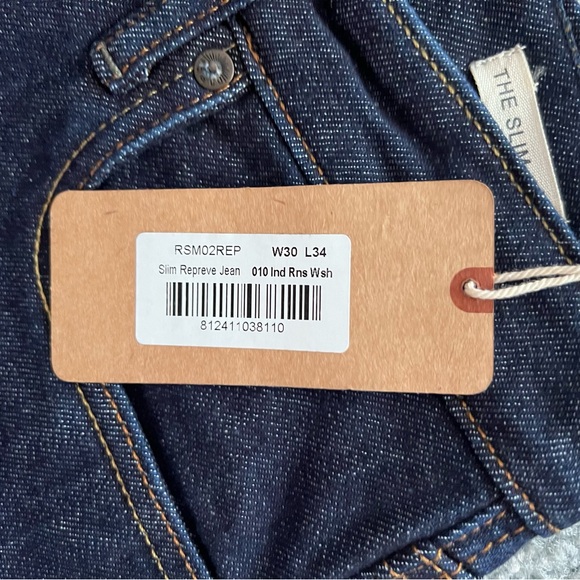 Rising Sun, Slim Repreve Jean, Ind Rns Wash, size 30x34, new with tags - Picture 10 of 10